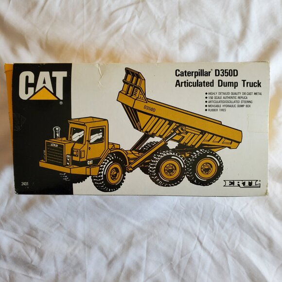 VINTAGE (1992) ERTL CAT D350D Articulated Dump Truck 1/50 Scale 2431 - Picture 3 of 5
